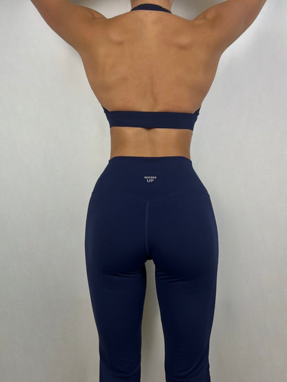 Dark Navy V flared Pants