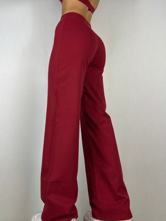 Cranberry Red Soft motion Straight pants