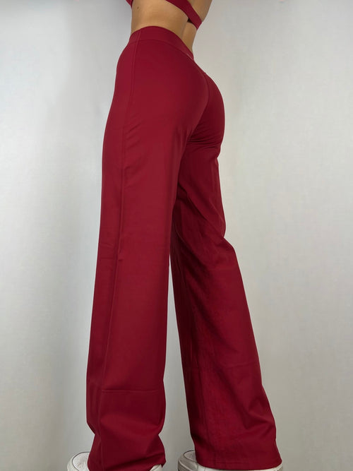Cranberry Red Soft motion Straight pants