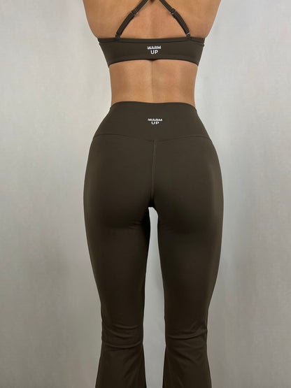 Taupe Brown Soft motion V Flared pants