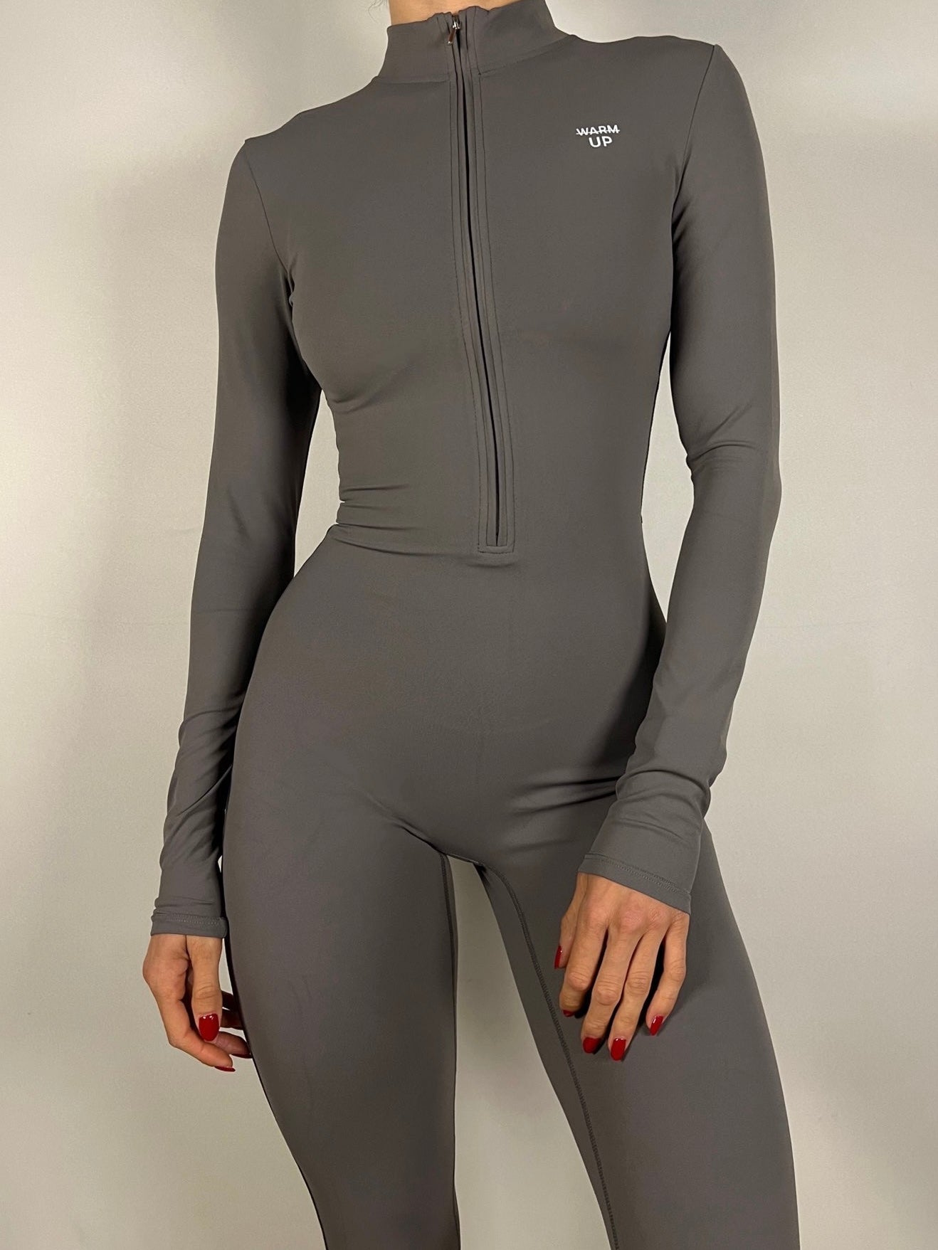Light Grey Long sleeve Jumpsuit