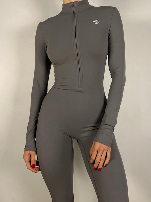 Light Grey Long sleeve Jumpsuit