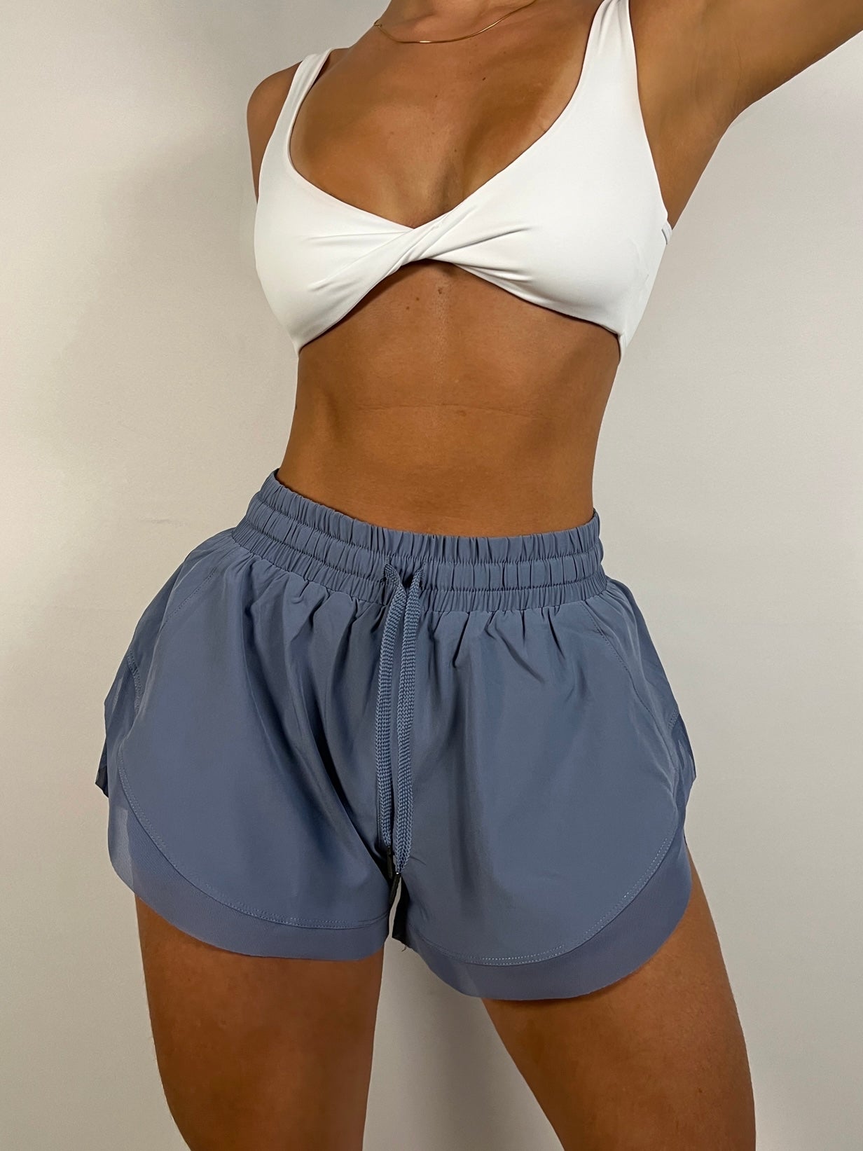 Blue Flowy Shorts