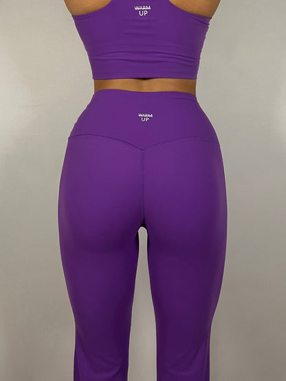 Tall Flared Activelux Pants- Electric Purple