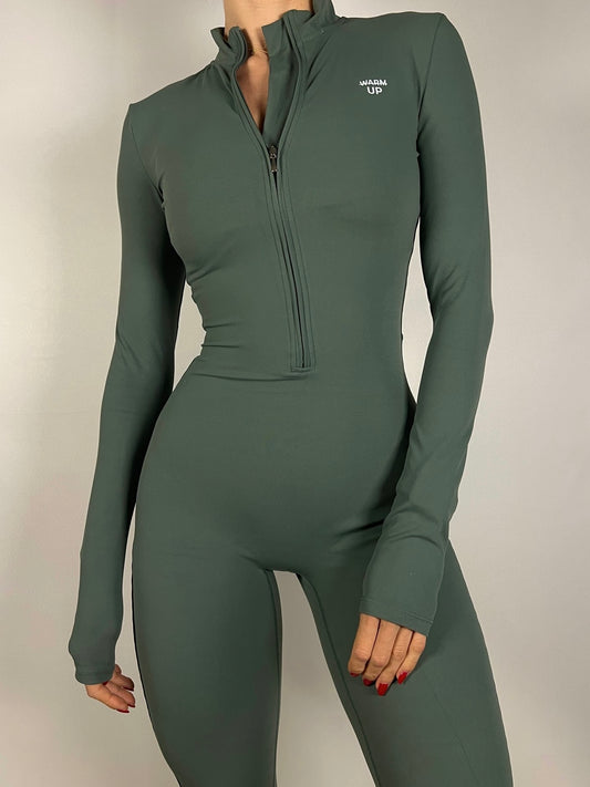 Jade Green Long sleeve Jumpsuit