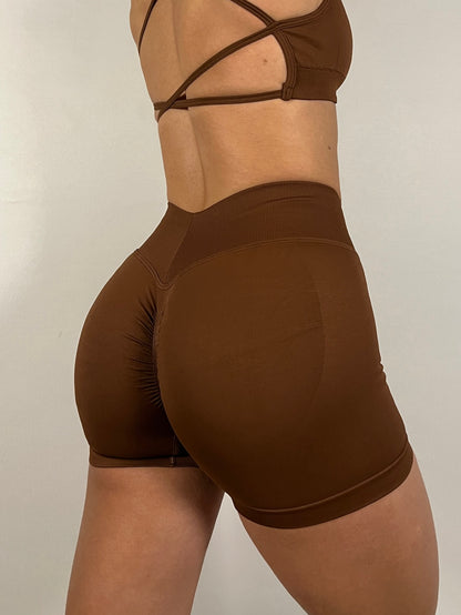 Coffee Brown V Back shorts