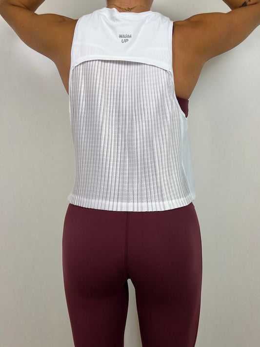 White Ruffled Tank top