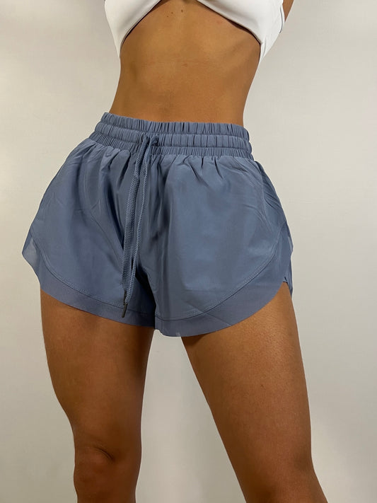Blue Flowy Shorts