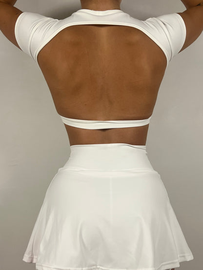 White Open Back T-shirt