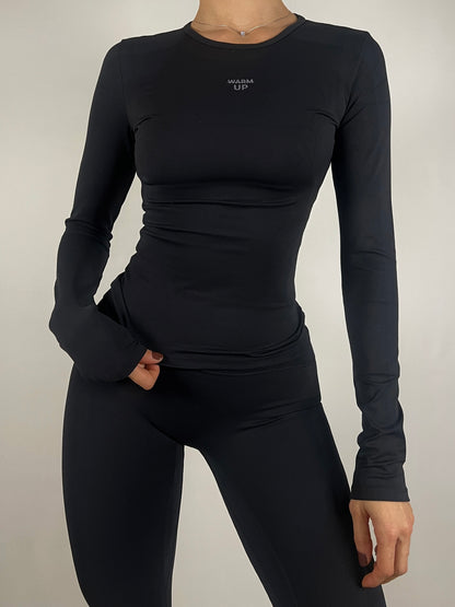 Black Timeless Long Sleeve Top