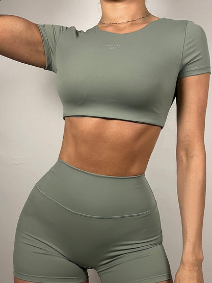 Sage Green Timeless Cropped T-shirt