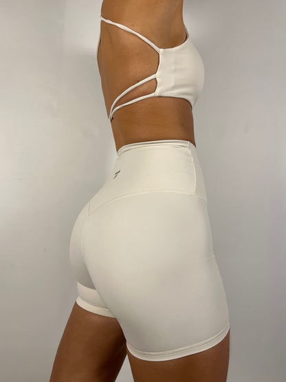 Cream white Backless bra