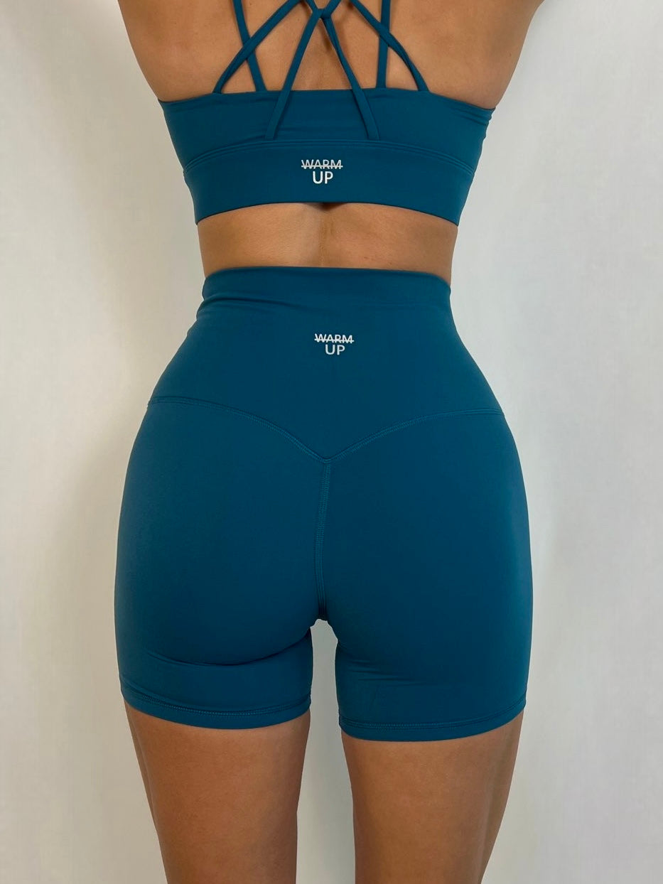 Teal Green V soft motion Shorts