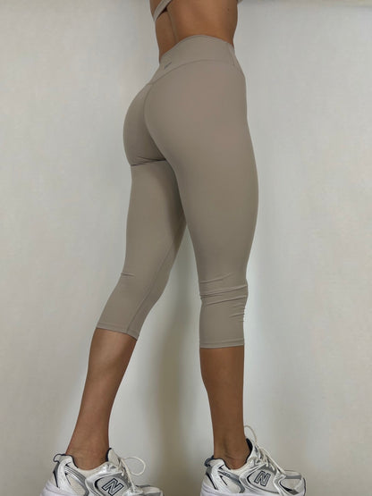Light Taupe Capri Leggings