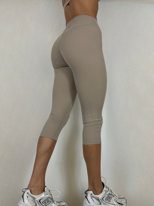 Light Taupe Capri Leggings