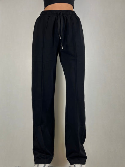 Black lightweight Wide fit Joggers