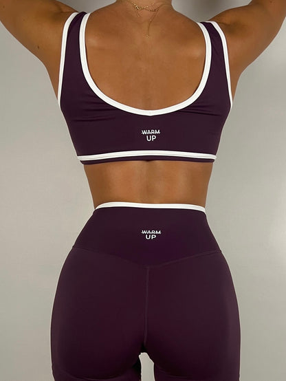 Plum Purple Contrast Bra