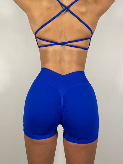 Electric Blue V Back Shorts