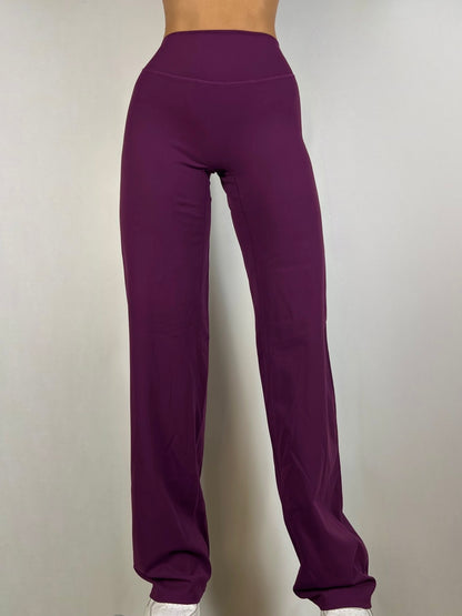Grape Purple Soft motion Straight Pants