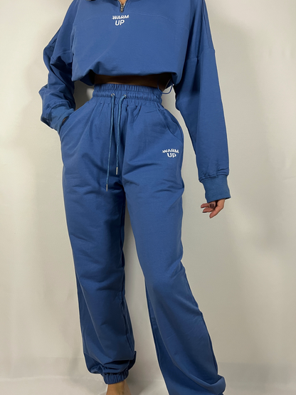 Azure drawstring lightweight sweatpants