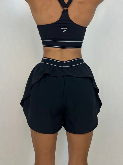 Black Flow Running Shorts