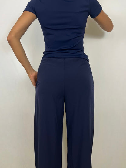 Navy Flowy Pants
