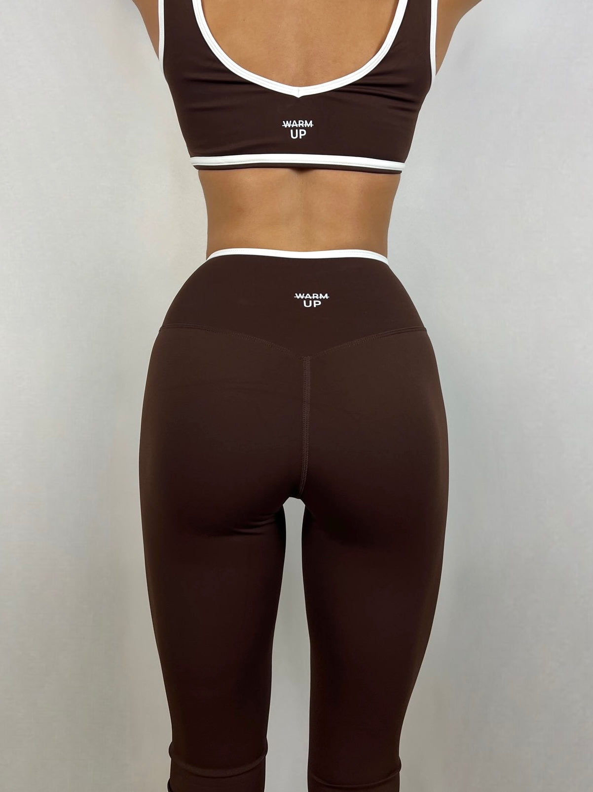Brown Contrast V leggings