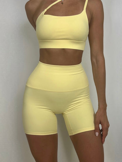 Pastel Yellow Activelux Shorts