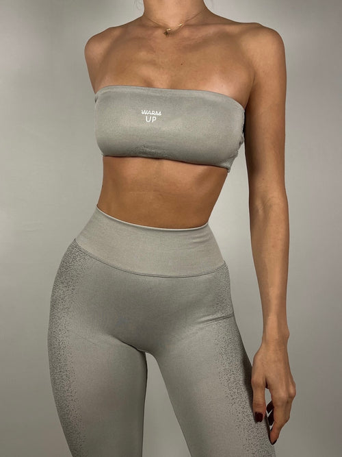 Light Grey Sprayed Bandeau top