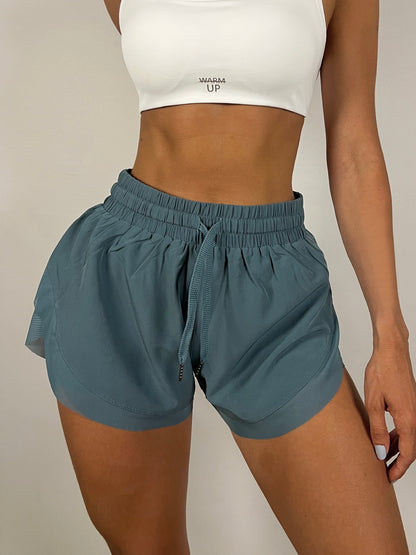 Light Teal Flowy Shorts