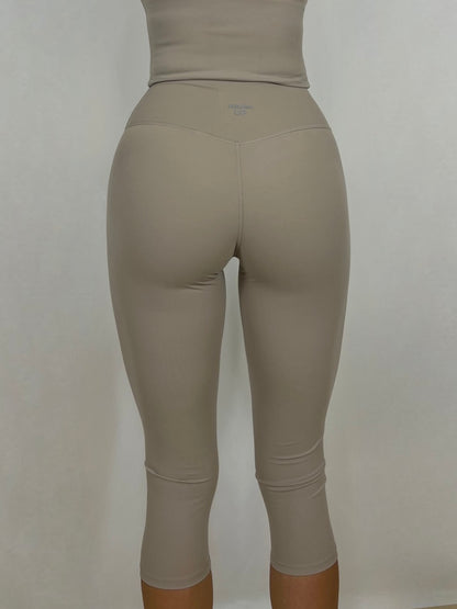 Light Taupe Capri Leggings