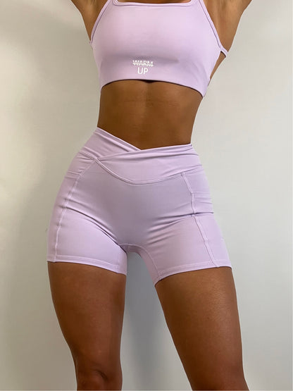 Lavender Active Shorts
