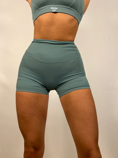 Jade Green Sculpt 4” Shorts