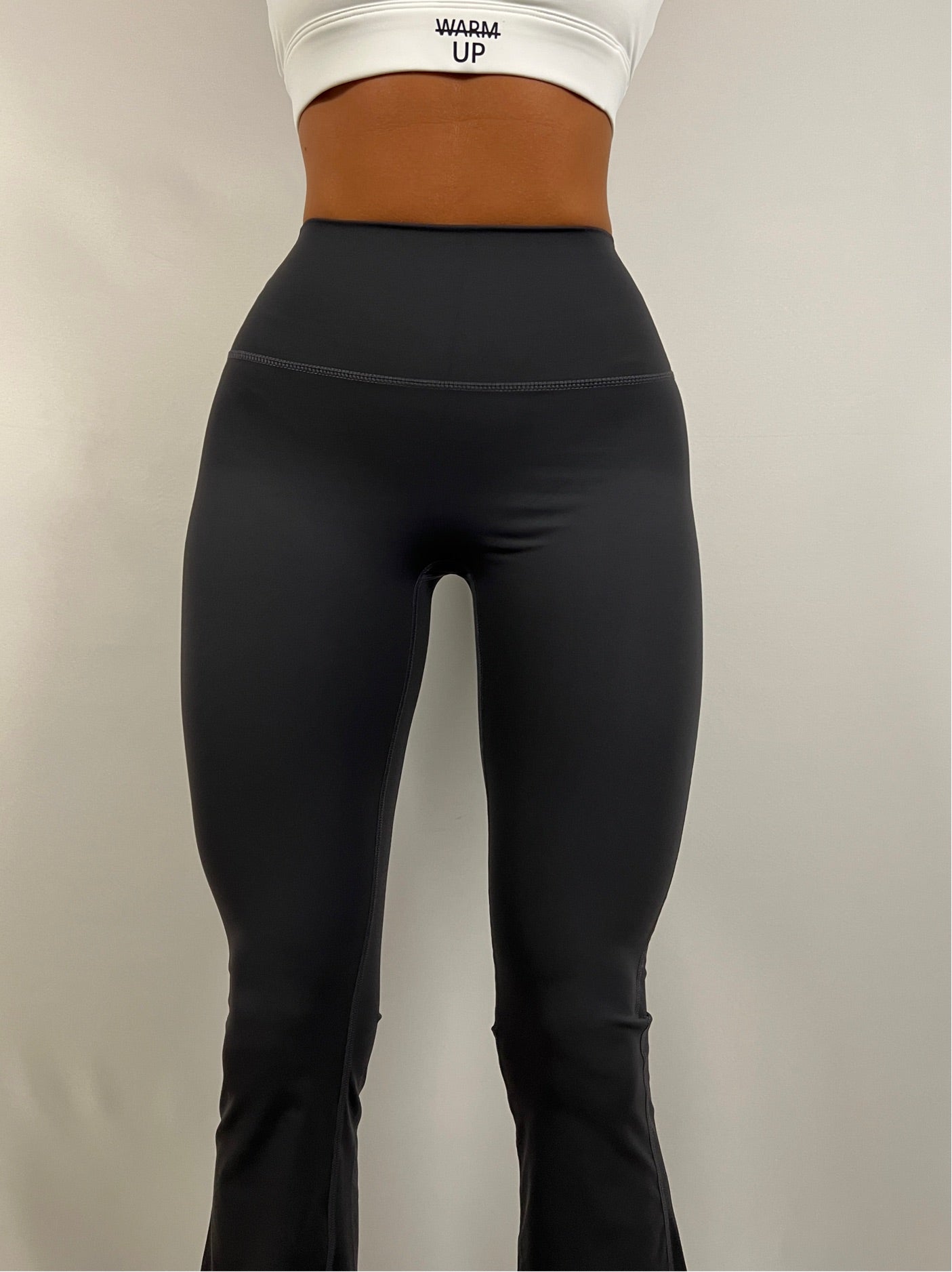 Dark Grey Sculpt Flared Pants